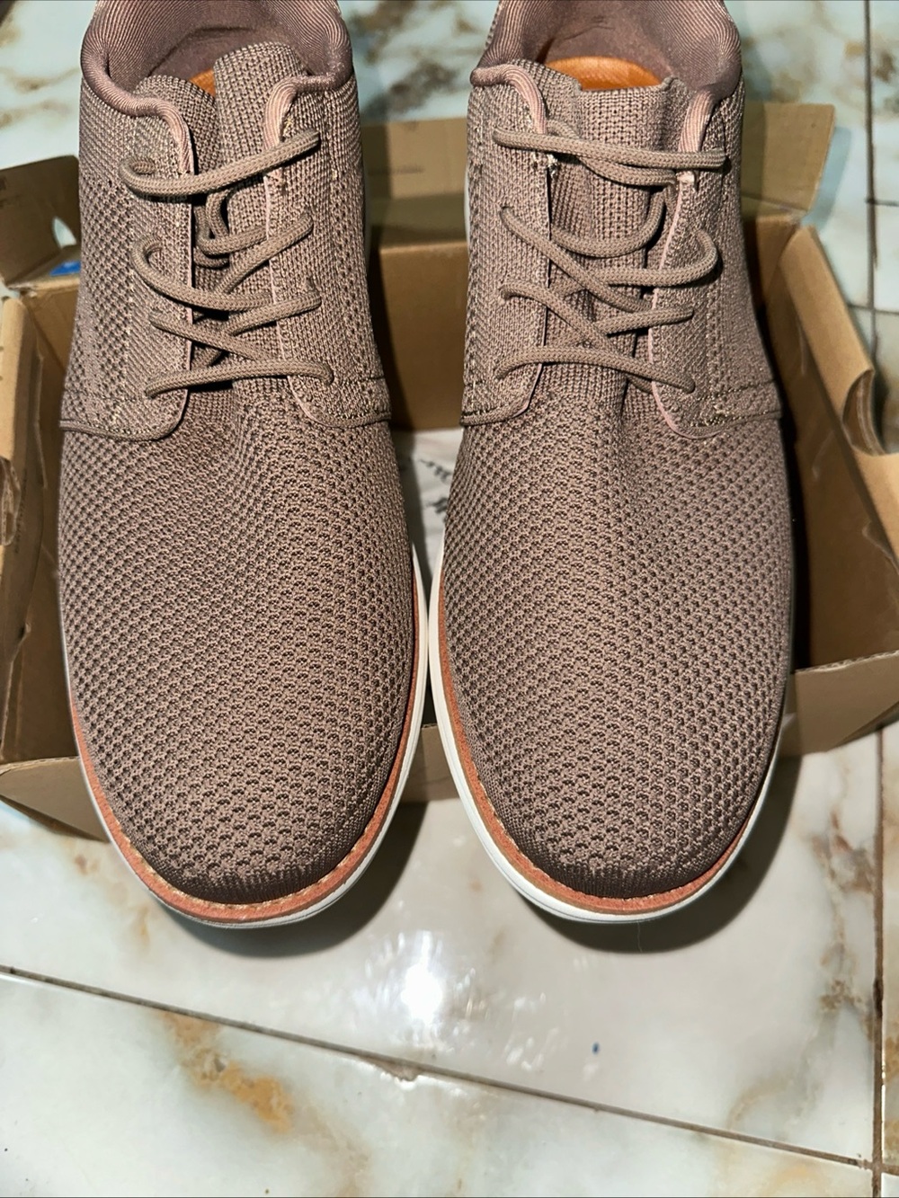 Men's Knit Chukka Boots in Taupe Brown - Lightweight Casual size 11 NIB